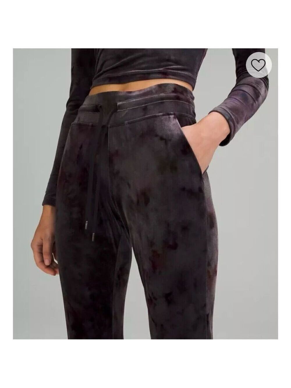 Lululemon Women's Ready to Crush Black Velour Jogger Pants Size 0 Casual - Picture 2 of 5